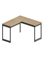 Escritorio Esquinero Patas Metálicas Café 150 cm