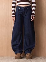 Jeans Rayas Verticales Wide Leg Tiro Alto