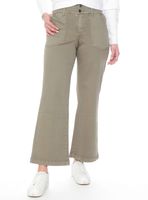 Pantalón Crop Cargo Tiro Alto Pretina Media 2 Botones