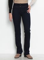 Jeans Recto Tiro Alto Tapetas Falsas Pretina Media