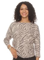 Sweater Manga 3/4 Sublimado Escote Redondo