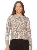 Chaleco Manga Larga Sublimado Abotonado Escote Redondo