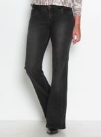 Jeans Tiro Bajo Flare Pretina un Botón Jn