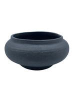 Jarrón Negro Cerámica 20x20x8 cm