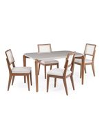 Juego de Comedor Donatella 135 cm + 4 Sillas Saga