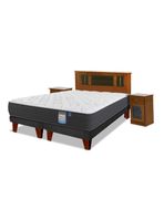 Cama Europea Europedic Dual 2 Plazas Base Dividida + Respaldo + Veladores