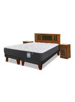 Cama Europea Europedic Dual King Base Dividida + Respaldo + Veladores