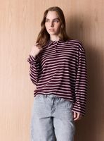 Polera Cuello Polo y Rayas