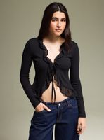 Cárdigan con Vuelo y Lazo