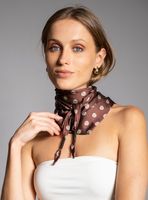 Pañuelo Satinado con Estampado de Lunares