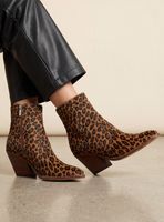 Botín Cuero Animal Print Mujer