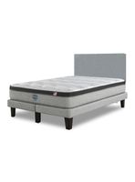 Cama Europea Dreamer Plus 2 Plazas Plata Base Dividida + Respaldo