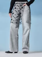 Jeans Calce Relajado con Pareo