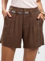 Cinturón Cuero Plateado