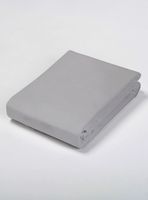 Cubre Plumón Básico Reversible Piqué Gris 1.5 Plazas