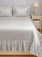 Cubrecama Algodón Vuelos Gris 1.5 Plazas