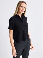 Blusa Manga Corta Estampado Cuello V