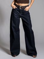 Jeans Wide Leg de Tiro Medio Josefa Azul R