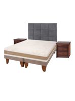 Cama Europea Smart 2 Plazas Base Dividida + Set Tamesis