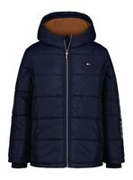 Parka Logo Tipográfico en Manga Bicolor