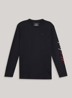 Polera Detalle Logo Script Color en Manga