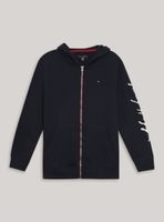 Polerón Cierre Color con Logo Script en Manga