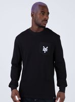 Polera Manga Larga Waffle Tech Bolsillo Parche