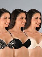 Pack 3 Sostén Balconet Push Up Micro Pr 256