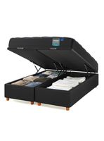 Cama Baúl Black 2 Plazas Base Dividida