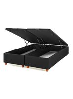 Base Dividida Baúl 2 Plazas Negra