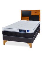 Cama Europea Nexus 1.5 Plazas Base Normal + Respaldo Colonia