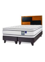 Cama Europea Majesty 2 Plazas Base Dividida + Respaldo Colonia