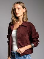 Chaqueta Bárbara Gamuza Burdeo