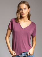 Polera Clara Manga Corta Burdeo