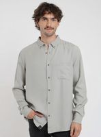 Camisa Manga Larga Algodón Orgánico Bolsillo Lateral