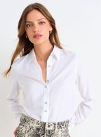 Blusa Camisera Manga Larga de Botones