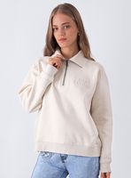 Polerón Mid Zipper Ecru
