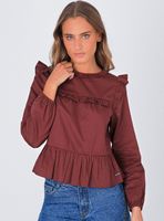 Blusa Vuelos Frontales Burgundy