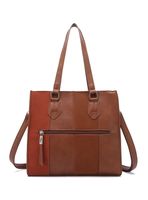 Cartera de Hombro Corte Recto Colmar Tostado