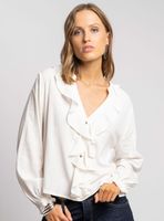 Blusa Antonia con Vuelos Crudo