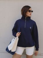 Polerón Navy Mock Neck Lb