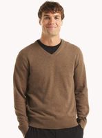 Sweater Liso Cuello V Logo Bordado