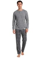 Pijama Largo Cuello Botones Clásico