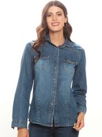 Blusa Manga Larga Denim