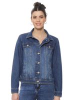 Chaqueta Denim Abotonada en Delantero