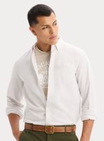 Camisa Lisa Casual Manga Larga