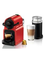 Cafetera de Cápsulas Inissia Roja + Espumador de Leche Aeroccino 3