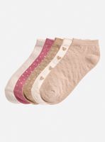 Pack 5 Calcetín Tobillero Print Heart Algodón