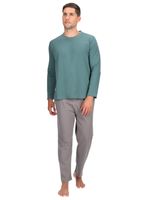 Pijama Largo Liso Cuello Redondo Algodón