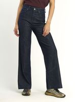 Jeans Wide Raw Detalle Lateral Chaparreras